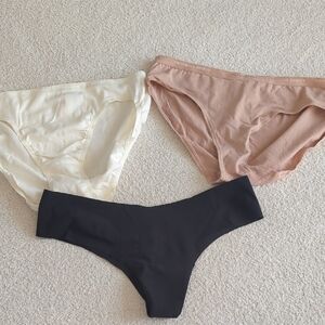 Victoria's Secret Trio Panty Set - White, Tan, Black